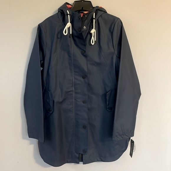 NWT Pendleton Navy Newport Hooded Waterproof Raincoat - Picture 3 of 10